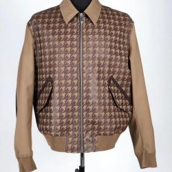 New Brown Men's Jacket Berluti Leather Jacket  New Brown Men's Jacket Berluti Leather Jacket