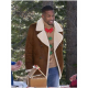 12 Dates of Christmas Anthony Assent Shearling Suede Peacoat