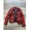 14th Addiction x Le Grande Bleu Red Leather Rider Jacket