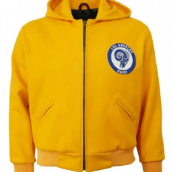 1950 Los Angeles Rams Yellow Wool Hooded Jacket 1950 Los Angeles Rams Yellow Wool Hooded Jacket