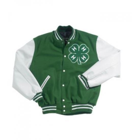4-H Green and White Varsity Jacket