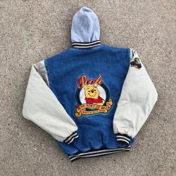 90s Xxxtentacion Winnie The Pooh Varsity Denim Jacket 90s Xxxtentacion Winnie The Pooh Varsity Denim Jacket