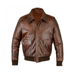 A2 Airforce Aviator Leather Bomber Jacket