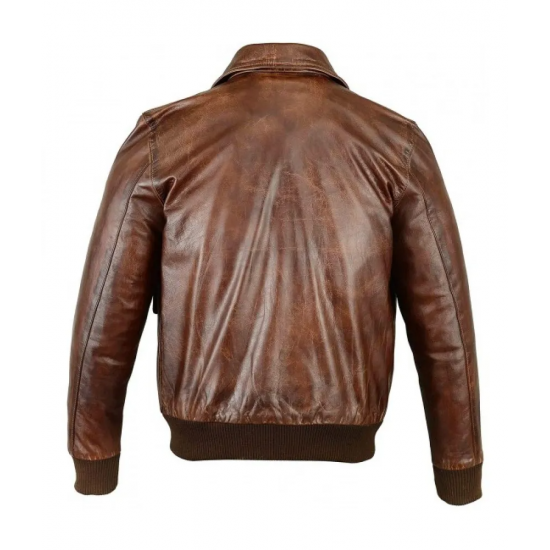 A2 Airforce Aviator Leather Bomber Jacket