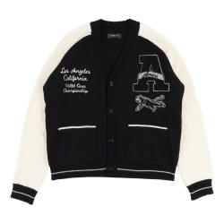 AMIRI Cashmere Cardigan Black Varsity AMIRI Cashmere Cardigan Black Varsity