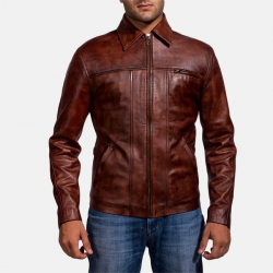 Abstract Brown Leather Jacket Abstract Brown Leather Jacket