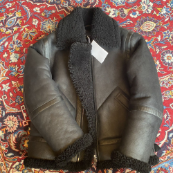 Acne Studios Men's Black Shearling Coat