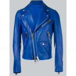Adam Lambert Blue Leather Jacket Adam Lambert Blue Leather Jacket