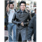 Adam Lambert Double Breasted Black Leather Coat