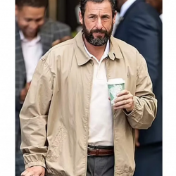Adam Sandler Hustle Beige Cotton Jacket Adam Sandler Hustle Beige Cotton Jacket