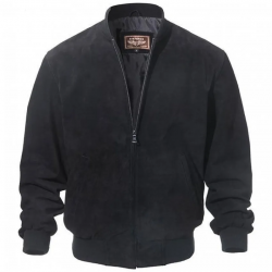 Adamsville Mens Dark Brown Suede Leather Bomber Jacket Adamsville Mens Dark Brown Suede Leather Bomber Jacket