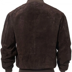 Adamsville Mens Dark Brown Suede Leather Bomber Jacket Adamsville Mens Dark Brown Suede Leather Bomber Jacket