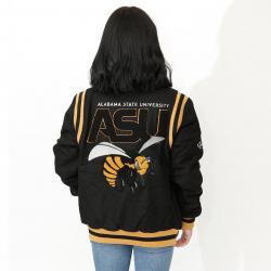 Alabama State University Unisex Black Varsity Jacket Alabama State University Unisex Black Varsity Jacket