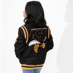 Alabama State University Unisex Black Varsity Jacket Alabama State University Unisex Black Varsity Jacket
