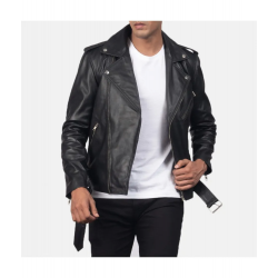 Allaric Alley Black Leather Biker Jacket Allaric Alley Black Leather Biker Jacket