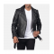 Allaric Alley Black Leather Biker Jacket