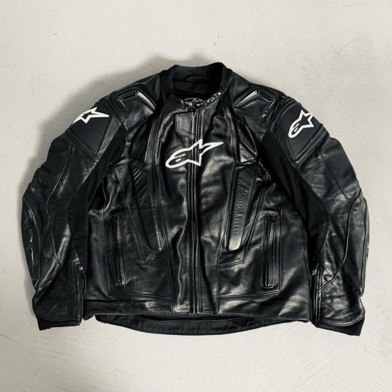 Alpinestars × Japanese Brand Black Leather Moto Jacket