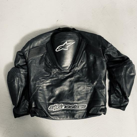 Alpinestars × Japanese Brand Black Leather Moto Jacket