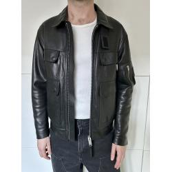 Alyx Police Leather Jacket in Black