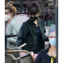 Am I Ok Lucy Green Varsity Bomber Jacket