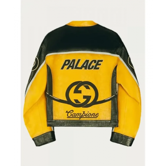 American Singer Dua Lipa Yellow Moto Leather Jacket