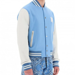 Amiri Blue and White Letterman Jacket Amiri Blue and White Letterman Jacket