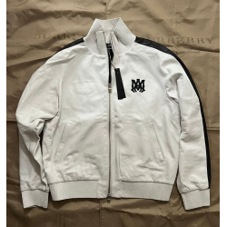 Amiri M A Logo Appliqué Leather Jacket