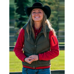 Amy Fleming Heartland Green Puffer Vest