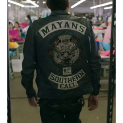 Angel Reyes Mayans MC Clayton Cardenas Leather Vest Angel Reyes Mayans MC Clayton Cardenas Leather Vest