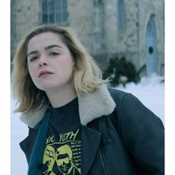 Angie Let It Snow Kiernan Shipka Leather Jacket Angie Let It Snow Kiernan Shipka Leather Jacket