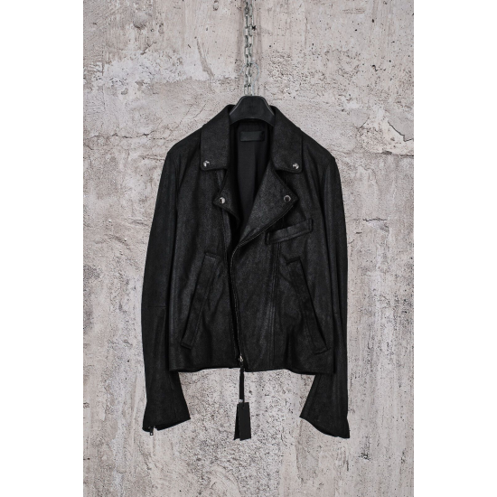 Ann Demeulemeester NWT Black Leather Theo Biker Jacket