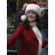 Anne Hathaway Red Christmas Coat