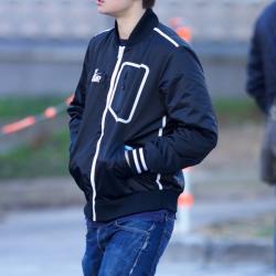 Ansel Elgort Baby Driver Black Bomber Letterman Jacket Ansel Elgort Baby Driver Black Bomber Letterman Jacket