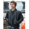 Ansel Elgort Black Bomber Jacket