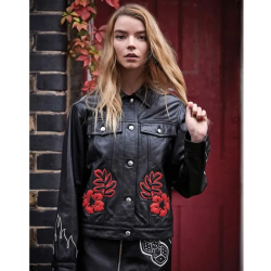 Anya Taylor Joy Photoshoot The Laterals Black Leather Jacket