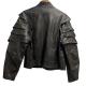 Armor Pleat Black Leather Jacket by Designer