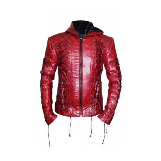 Arrow Arsenal Red Hooded Jacket