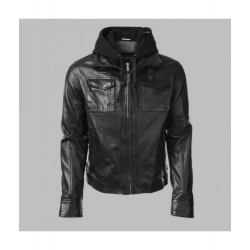 Arrow Oliver Queen Leather Hoodie Jacket