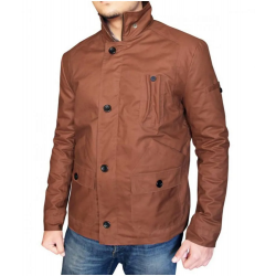 Arrow Stephen Amell Brown Cotton Jacket