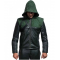 Arrow Stephen Amell Green Hooded Jacket with Quiver Costume