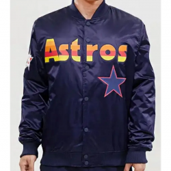 Astros Big Logo Satin Jacket Astros Big Logo Satin Jacket