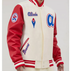 Atlanta Braves Mash Up Off White Varsity Jacket Atlanta Braves Mash Up Off White Varsity Jacket