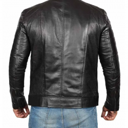 Austin PU Mens Black Cafe Racer Leather Jacket Austin PU Mens Black Cafe Racer Leather Jacket