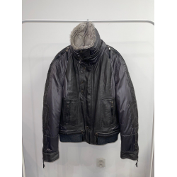 Avant Garde × Dolce Gabbana Rabbit Fur Aviator Biker Leather Jacket