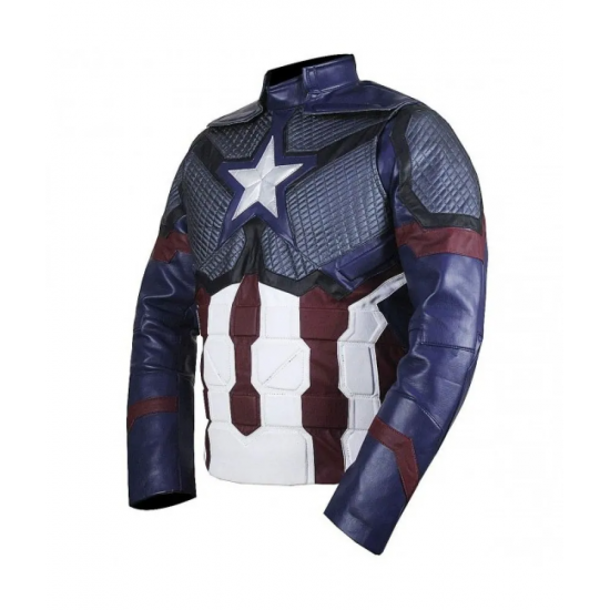 Avengers Endgame Cosplay Captain America Leather Jacket