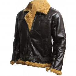 Aviator B3 Ginger Shearling Fly Sheep Bomber Leather Jacket