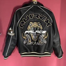 Avirex Palace Leather Jacket Black Avirex Palace Leather Jacket Black