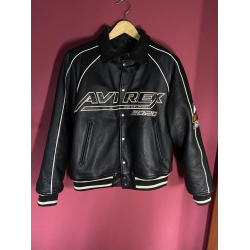Avirex Palace Leather Jacket Black