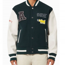 Axel Arigato Keith Haring Green Varsity Jacket Axel Arigato Keith Haring Green Varsity Jacket