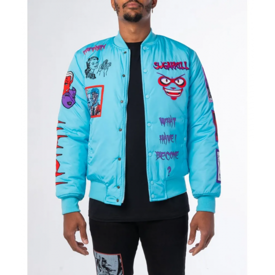 BABY BLUE MUTANT BOMBER JACKET